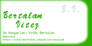 bertalan vitez business card