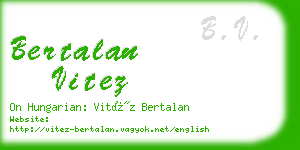 bertalan vitez business card